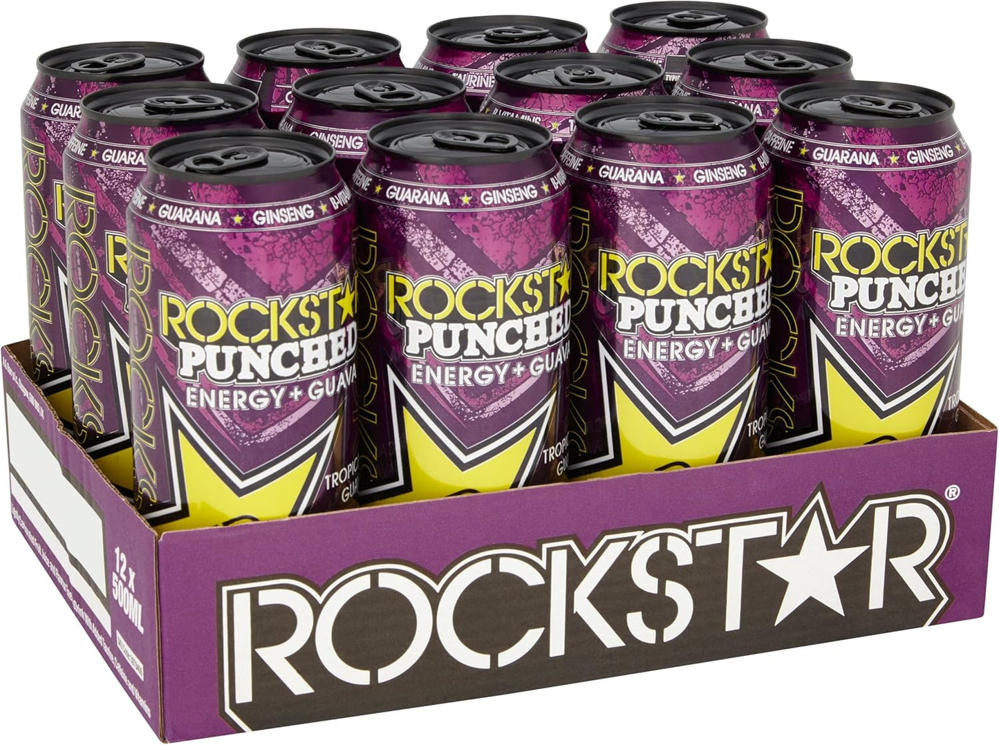 Rockstar Punched Guava Cans, 500ml - Pack of 12