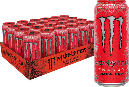 Monster Energy Ultra Rosá sugar-free energy drink, 473 ml (pack of 24).
