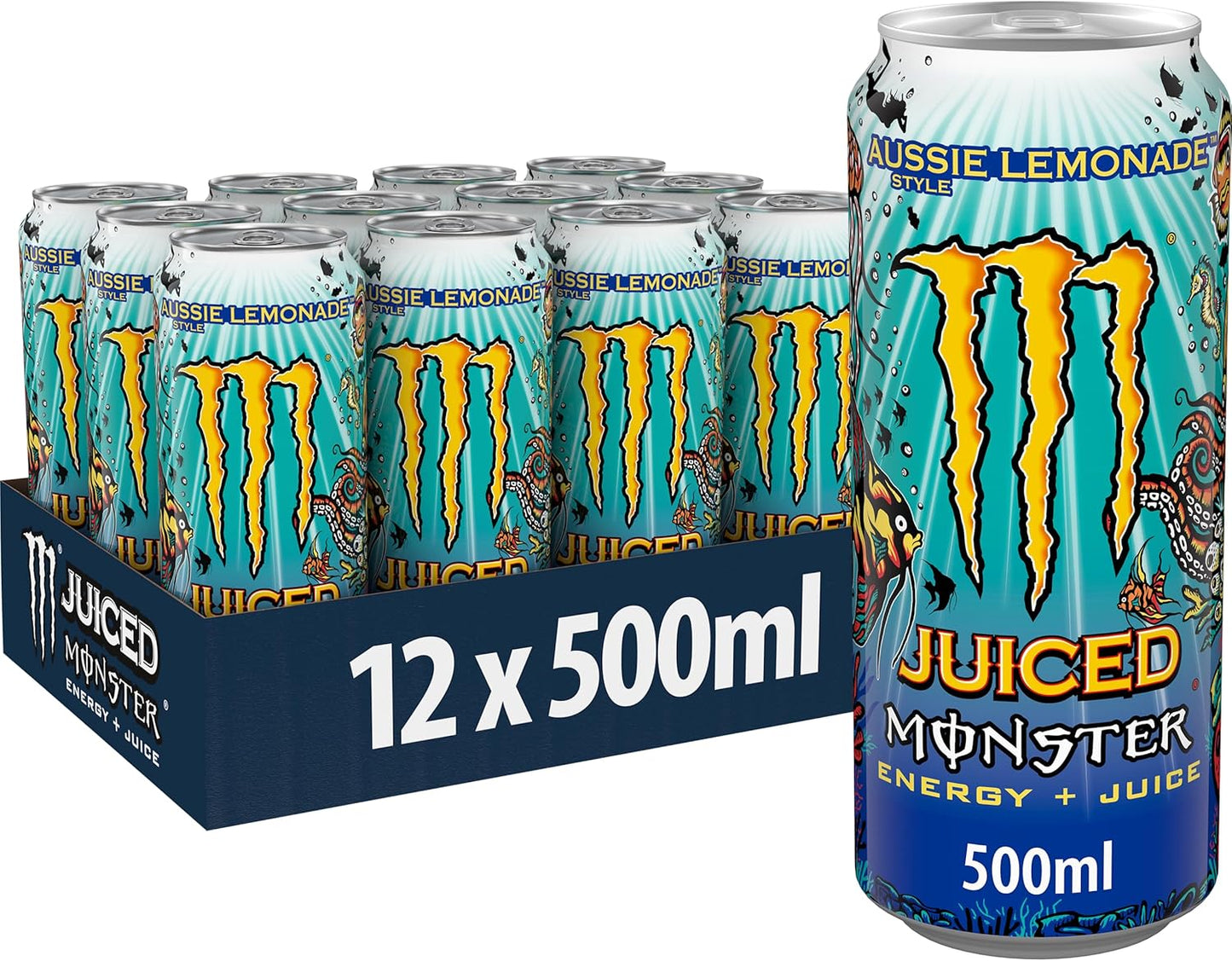 Monster Can Aussie Lemonade 500 ml (Pack of 12)