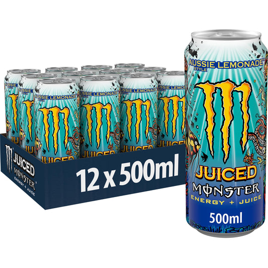 Monster Can Aussie Lemonade 500 ml (Pack of 12)