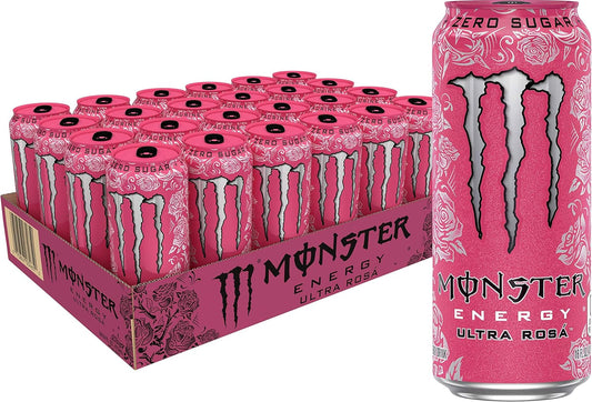 Monster Energy Ultra Rosá sugar-free energy drink, 473 ml (pack of 24).
