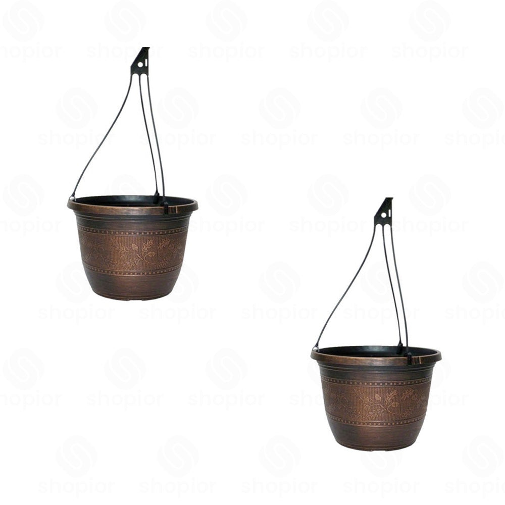 Bronze Effect Acorn & Oak Leaf Planter Collection | Warm Copper Garden Planter