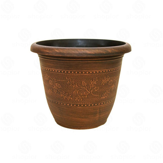 Bronze Effect Acorn & Oak Leaf Planter Collection | Warm Copper Garden Planter