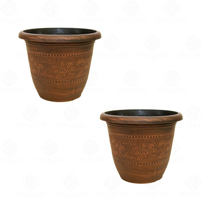 Bronze Effect Acorn & Oak Leaf Planter Collection | Warm Copper Garden Planter