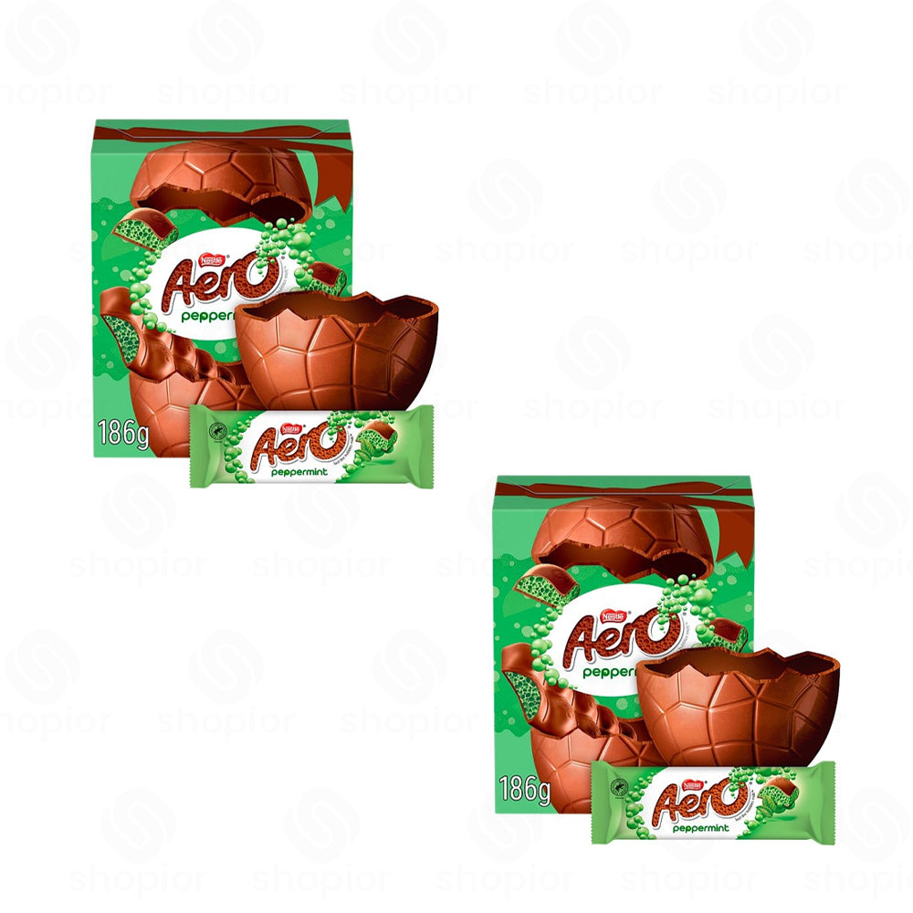 Aero Large Easter Eggs 186g–222g | Peppermint, Milk Chocolate & Brownie Bubbly Chocolate Gift