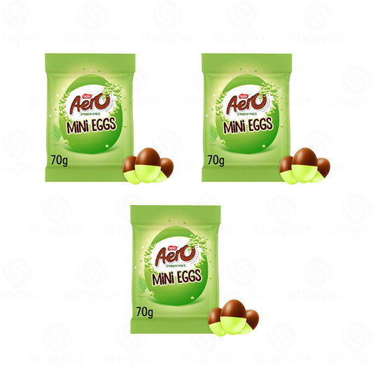 Aero Peppermint Milk Chocolate Easter Mini Eggs Sharing Bag 70g – Mint Chocolate Eggs Bulk Packs