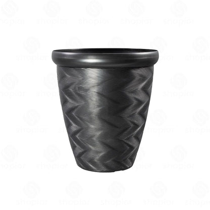 Artex Wave Textured Planter | Medium & Large Planters Variety – Modern Ripple Effect