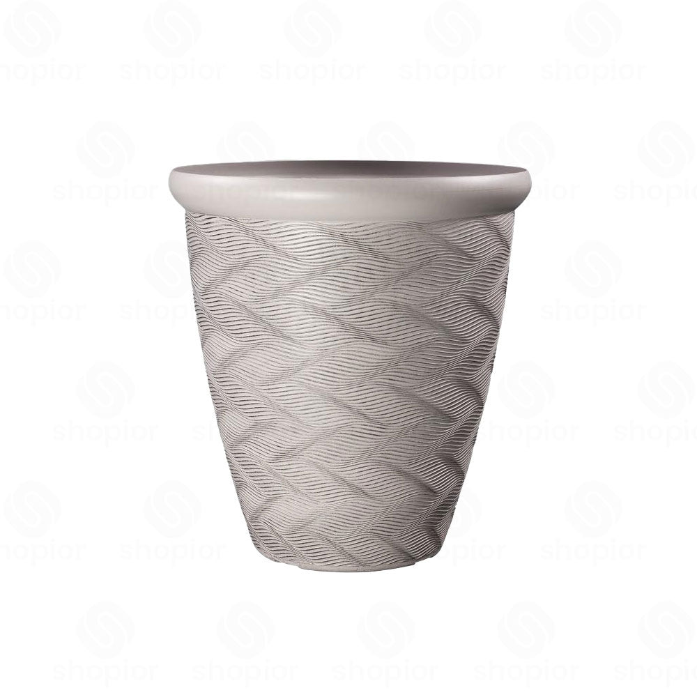 Artex Wave Textured Planter | Medium & Large Planters Variety – Modern Ripple Effect