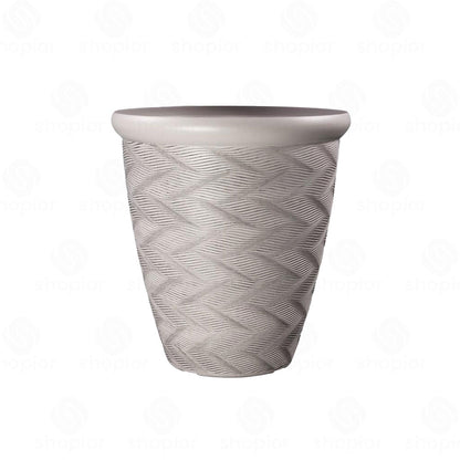 Artex Wave Textured Planter | Medium & Large Planters Variety – Modern Ripple Effect