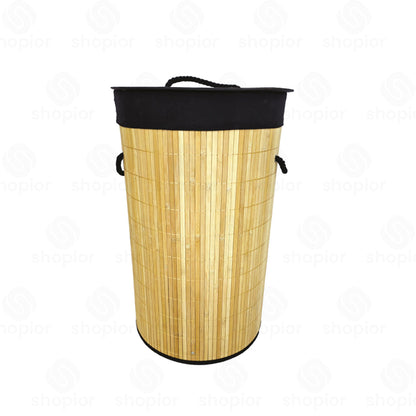 Premium Collapsible Laundry Basket – Foldable Laundry Hamper | Silicone & Bamboo