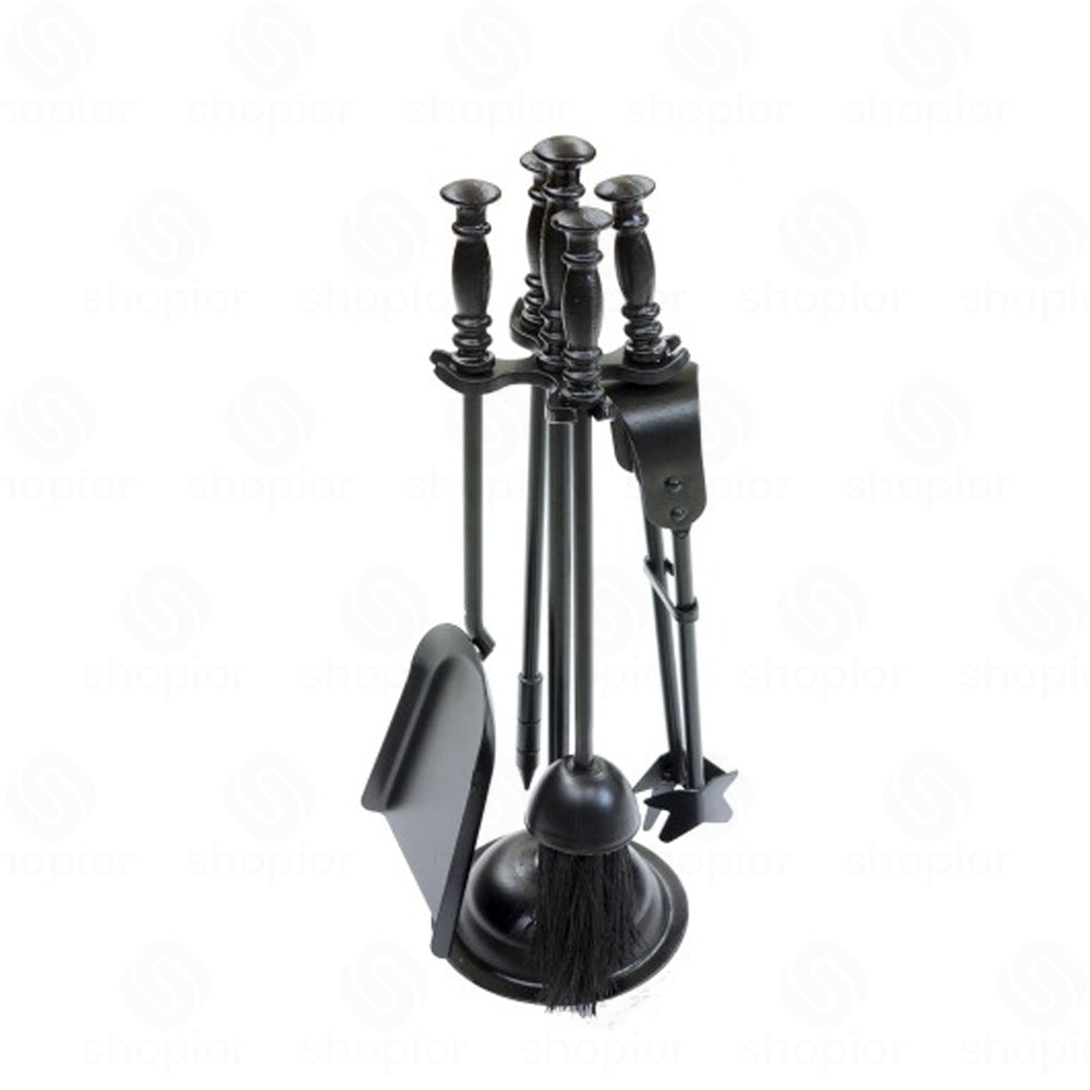 Premium Fireside Accessories | Cast Iron Companion Set, Fire Grate, Fire Guard, Ash Pan & Patio Fire Basket