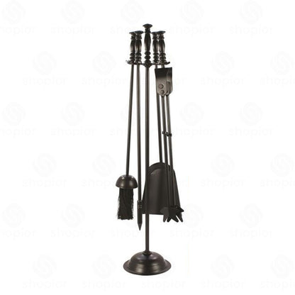 Premium Fireside Accessories | Cast Iron Companion Set, Fire Grate, Fire Guard, Ash Pan & Patio Fire Basket