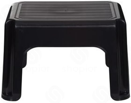 Heavy Duty Plastic Step Stool 40cm | Multipurpose Footstool for Kitchen, Bathroom, Bedroom | Lightweight, Easy Clean Finish | Portable Utility Stool for Adults & Kids