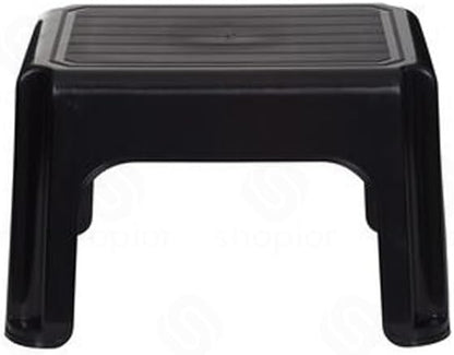 Heavy Duty Plastic Step Stool 40cm | Multipurpose Footstool for Kitchen, Bathroom, Bedroom | Lightweight, Easy Clean Finish | Portable Utility Stool for Adults & Kids