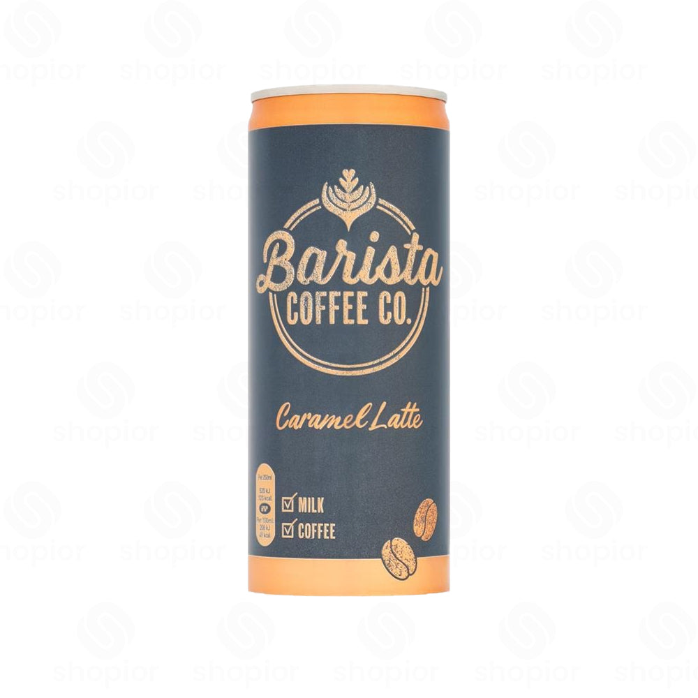 Barista Caffe, Caramel Latte Cans – Read to Drink Milk Coffee 12 x 250ml