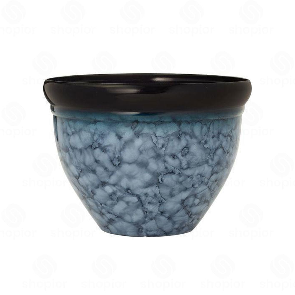 Bell Planters Squat Glazed Effect Decorative Plastic Garden Pots for Indoor Outdoor Use | Flower, Herb & Succulent Plant Pots
