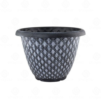 Bell Planters Squat Glazed Effect Decorative Plastic Garden Pots for Indoor Outdoor Use | Flower, Herb & Succulent Plant Pots