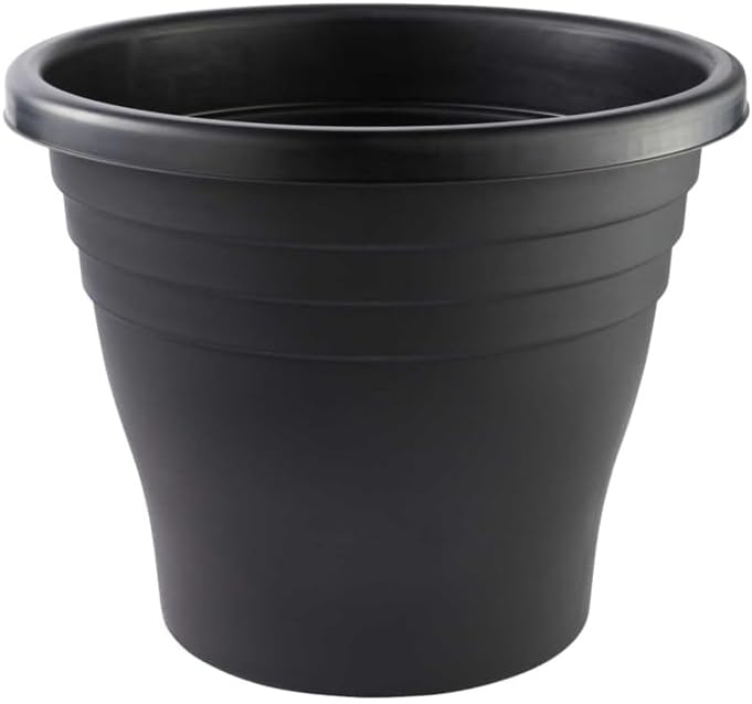 30cm (12 Inch) Plastic Planter Round Ascot Flower Pot | Garden Plant Pot