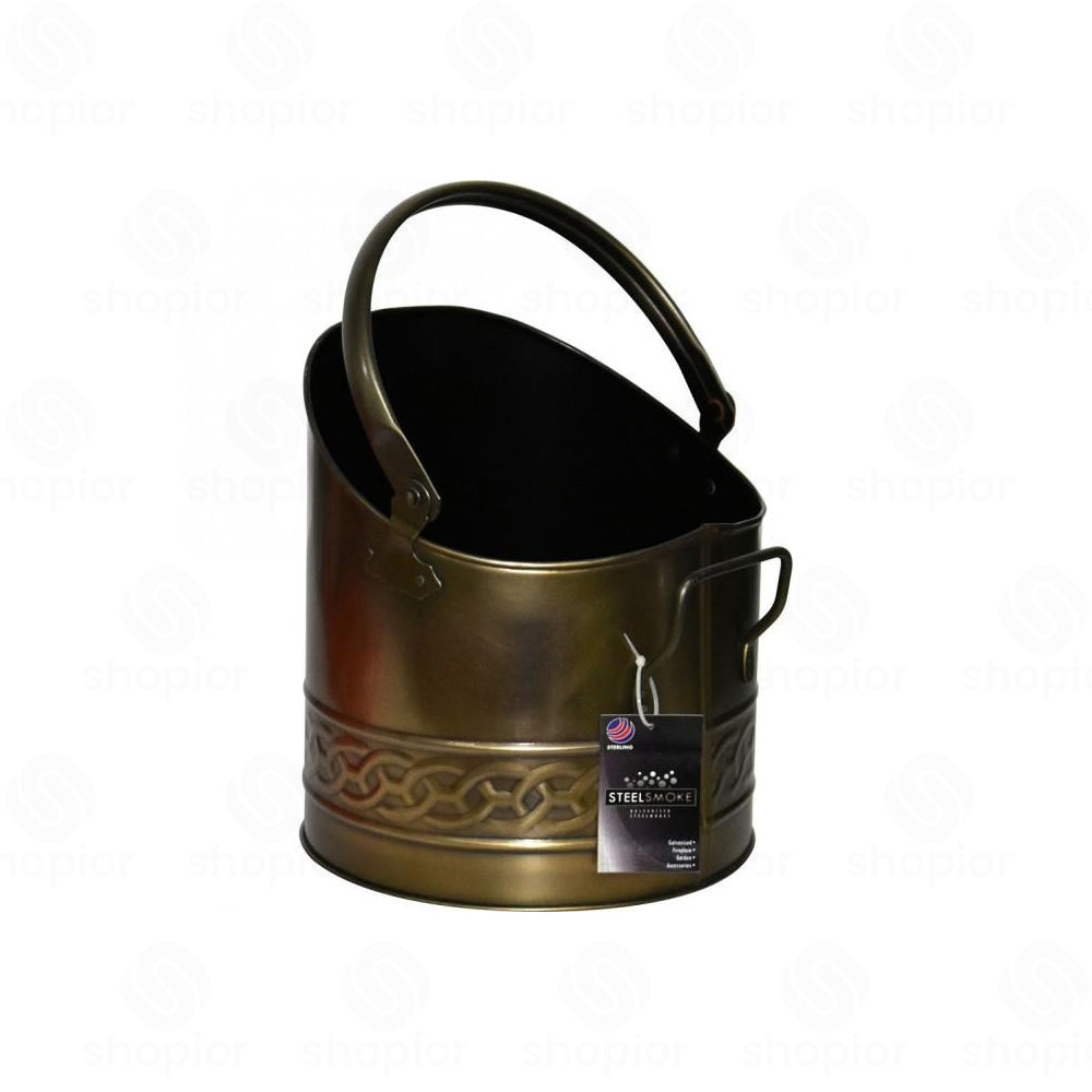 Metal Coal Scuttle Bucket & Coal Hod – Fireplace Fuel Storage for Coal, Logs & Smokeless Fuel