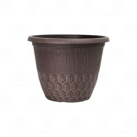 Bristol Planter 12.5 Inch | Modern Round Plastic Plant Pot, Indoor Outdoor Garden Planter