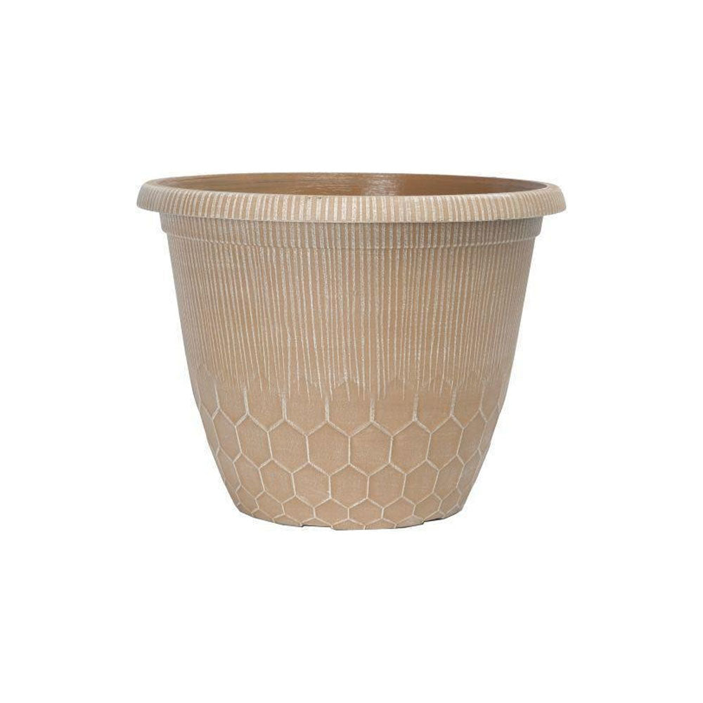 Bristol Planter 12.5 Inch | Modern Round Plastic Plant Pot, Indoor Outdoor Garden Planter