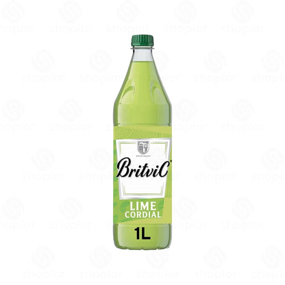 Britvic Fruit Cordial Concentrate – Dilutable Squash Drink, No Added Sugar, Lime Variety | 1L×12Pack