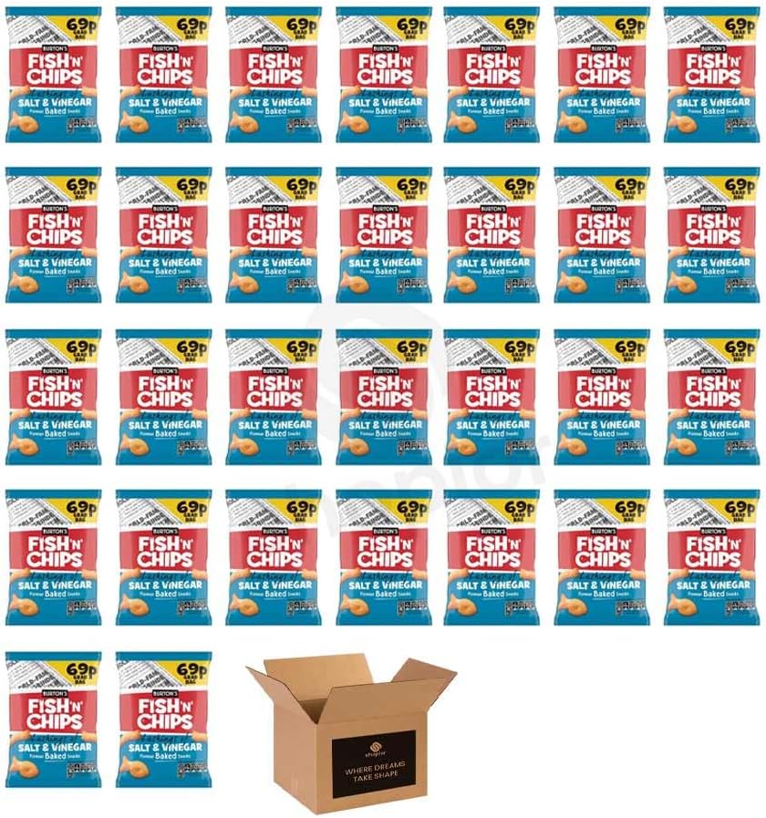 Burton’s Fish ’n’ Chips Flavoured Baked Snacks – Crunchy Retro British Savour