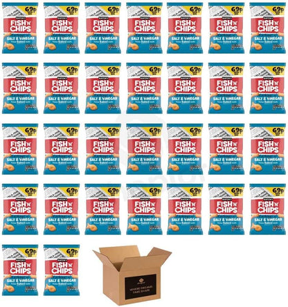 Burton’s Fish ’n’ Chips Flavoured Baked Snacks – Crunchy Retro British Savour