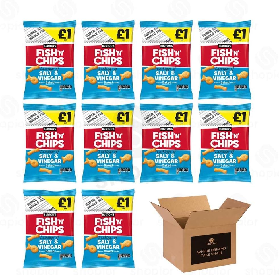 Burton’s Fish ’n’ Chips Flavoured Baked Snacks – Crunchy Retro British Savour