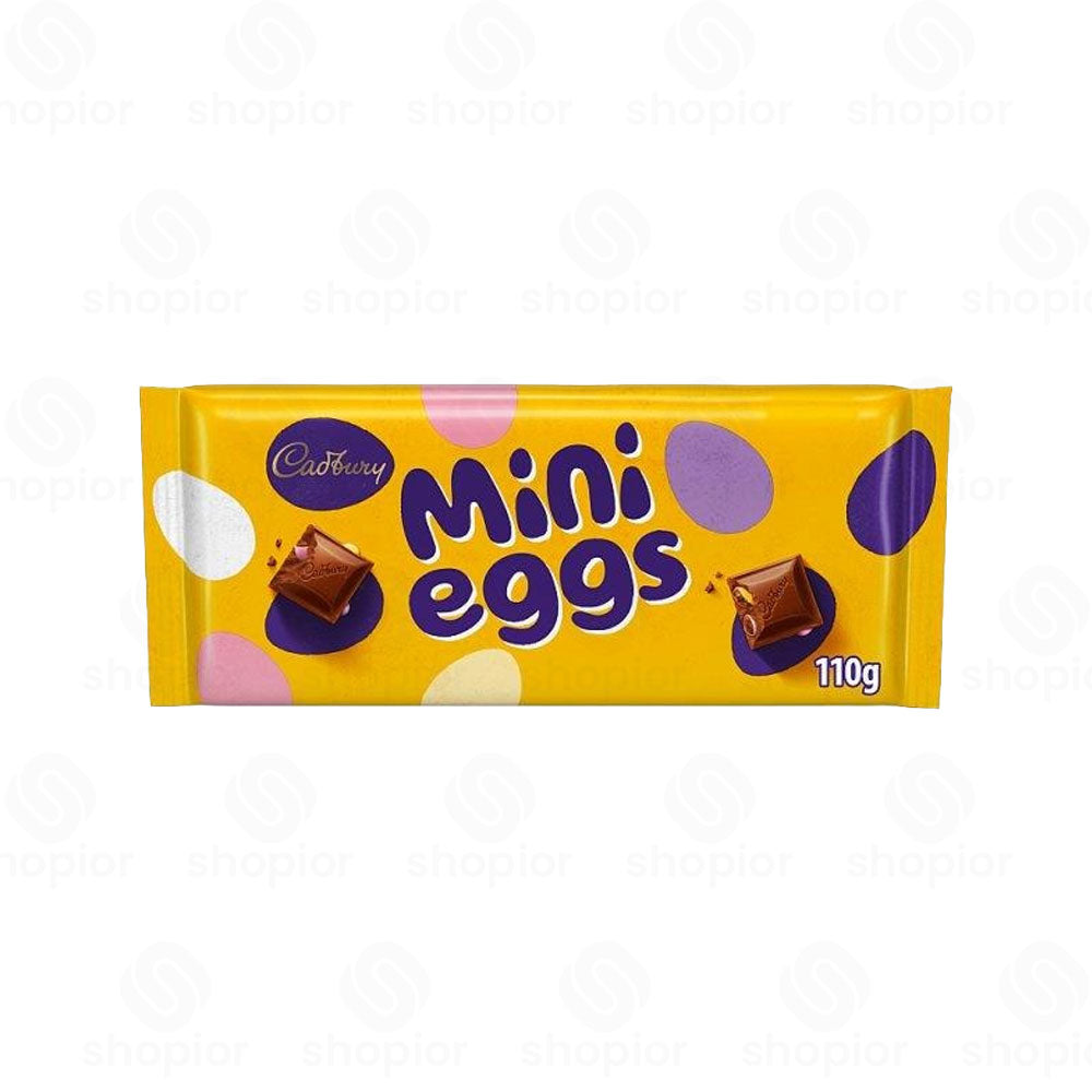 Cadbury Mini Eggs Chocolate Bar – Creamy Milk Chocolate with Crunchy Mini Egg Pieces | Easter Chocolate Gifts, Basket Fillers
