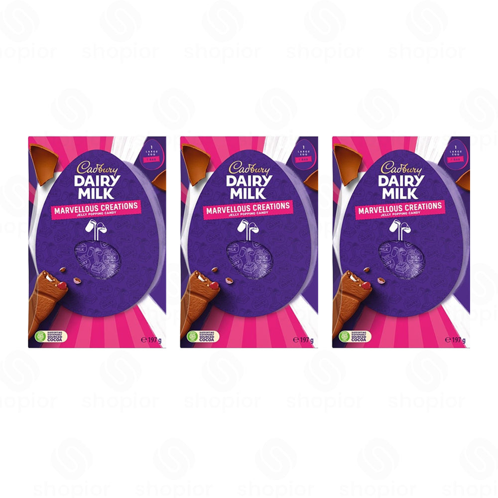 Cadbury Dairy Milk Marvellous Creations Easter Egg 197g – Jelly Popping Candy Chocolate
