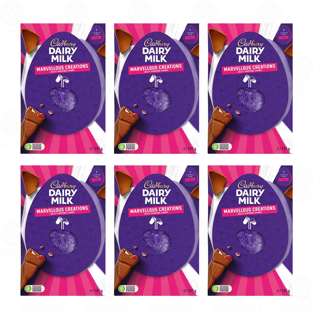 Cadbury Dairy Milk Marvellous Creations Easter Egg 197g – Jelly Popping Candy Chocolate