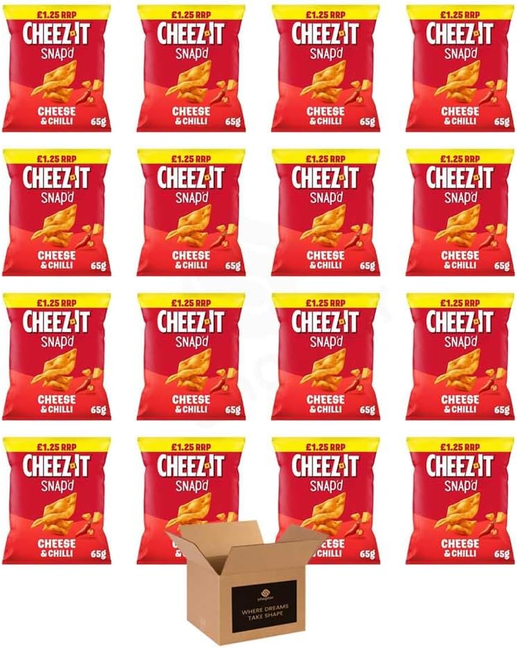 Cheez-It Snap’d Thin & Crispy Baked Cheese Snacks – Made with Real Cheese