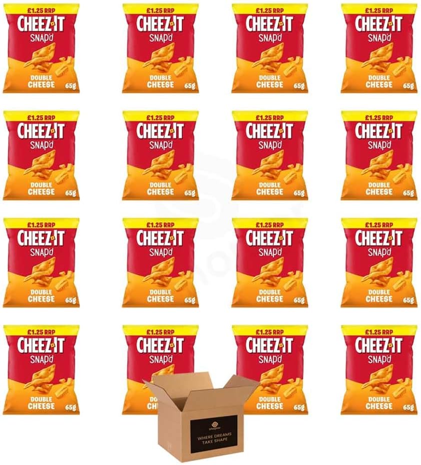 Cheez-It Snap’d Thin & Crispy Baked Cheese Snacks – Made with Real Cheese