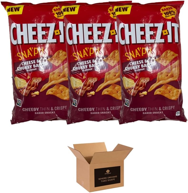 Cheez-It Snap’d Thin & Crispy Baked Cheese Snacks – Made with Real Cheese