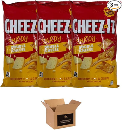 Cheez-It Snap’d Thin & Crispy Baked Cheese Snacks – Made with Real Cheese