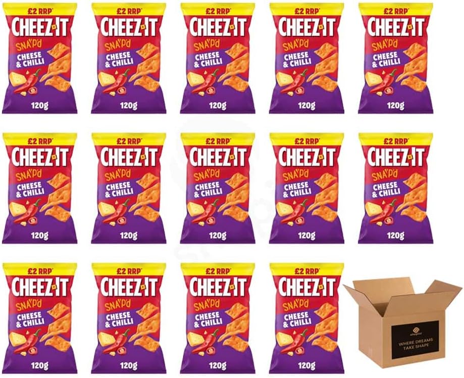 Cheez-It Snap’d Thin & Crispy Baked Cheese Snacks – Made with Real Cheese