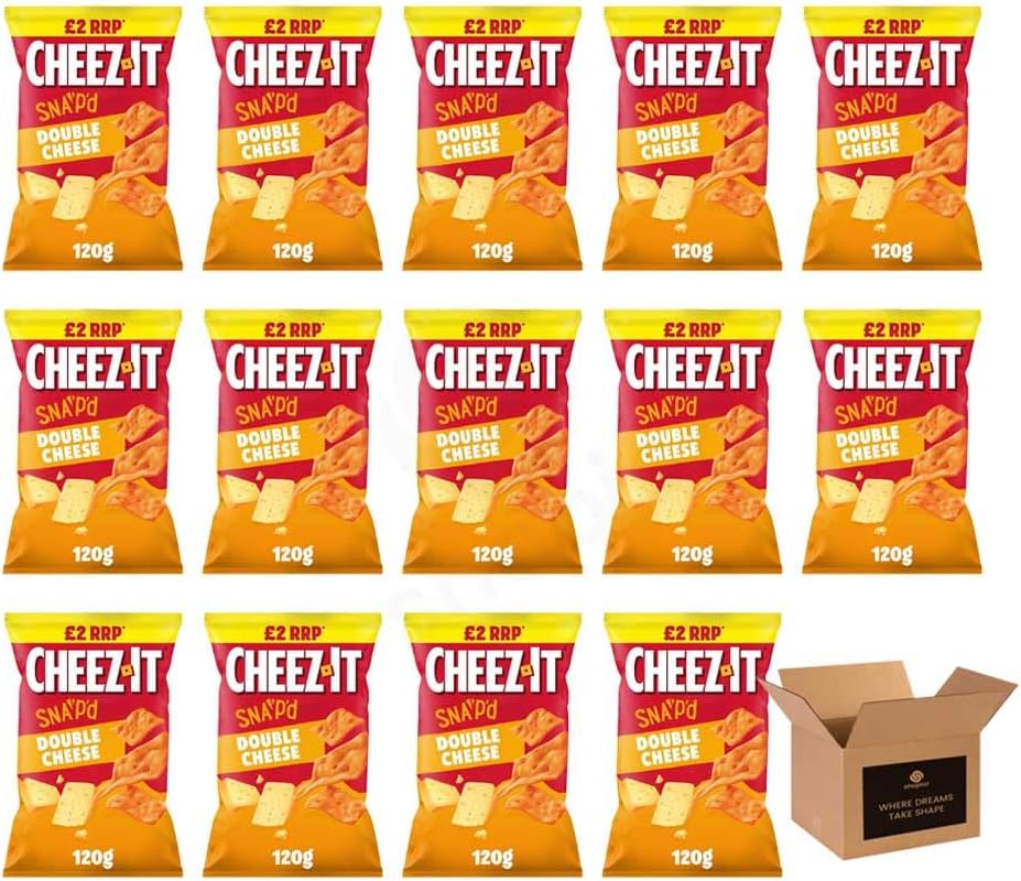 Cheez-It Snap’d Thin & Crispy Baked Cheese Snacks – Made with Real Cheese
