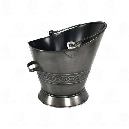 Metal Coal Scuttle Bucket & Coal Hod – Fireplace Fuel Storage for Coal, Logs & Smokeless Fuel