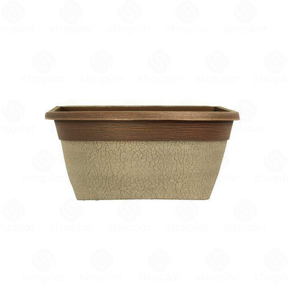 Decorative Plastic Planter Collection | Rustic Crackle Hanging Baskets  Indoor Plant Pots