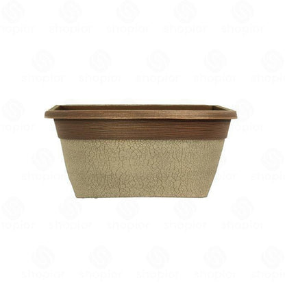 Decorative Plastic Planter Collection | Rustic Crackle Hanging Baskets  Indoor Plant Pots