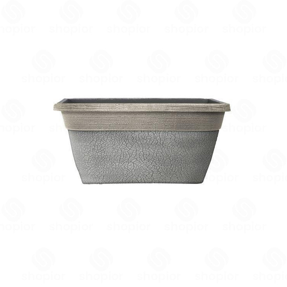 Decorative Plastic Planter Collection | Rustic Crackle Hanging Baskets  Indoor Plant Pots