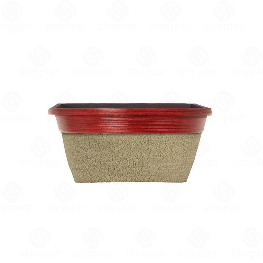 Decorative Plastic Planter Collection | Rustic Crackle Hanging Baskets  Indoor Plant Pots