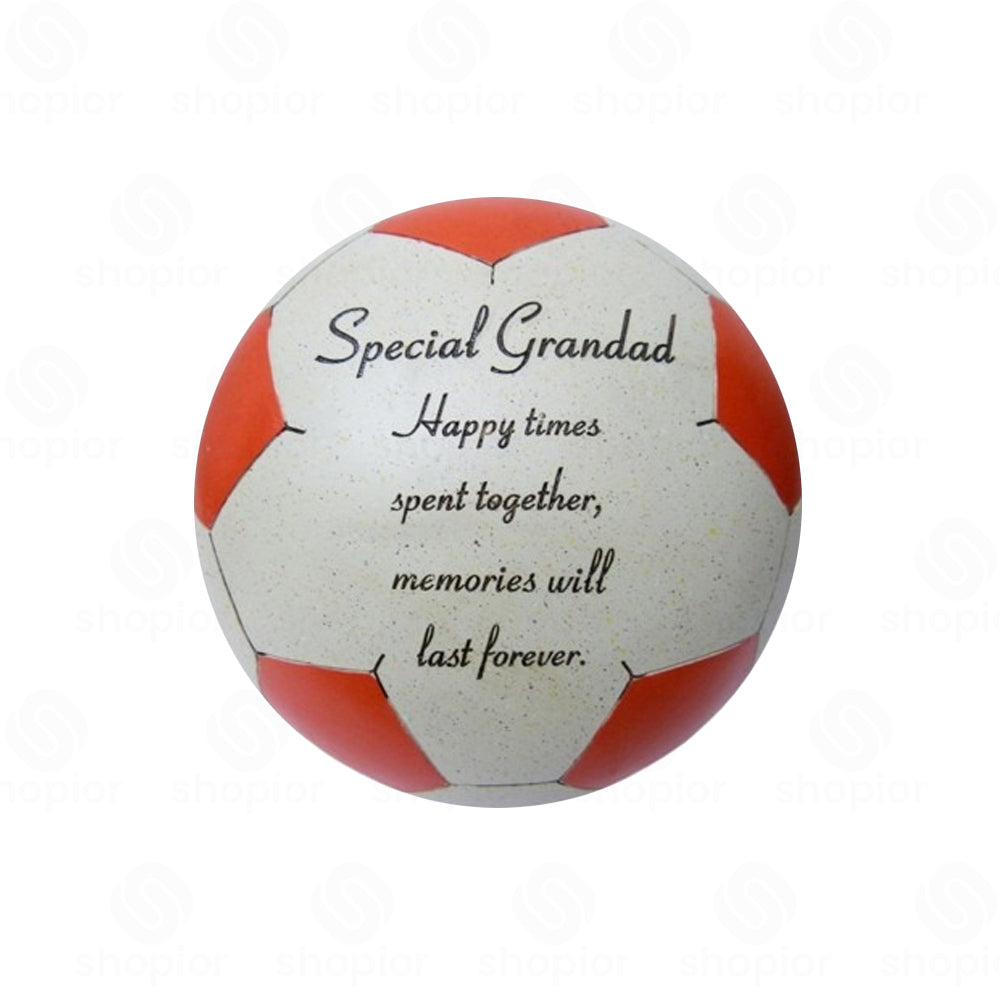3D Football Memorial Plaque | Weatherproof Graveside Cemetery Ornament