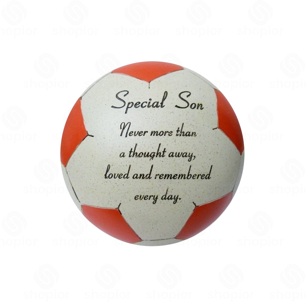 3D Football Memorial Plaque | Weatherproof Graveside Cemetery Ornament