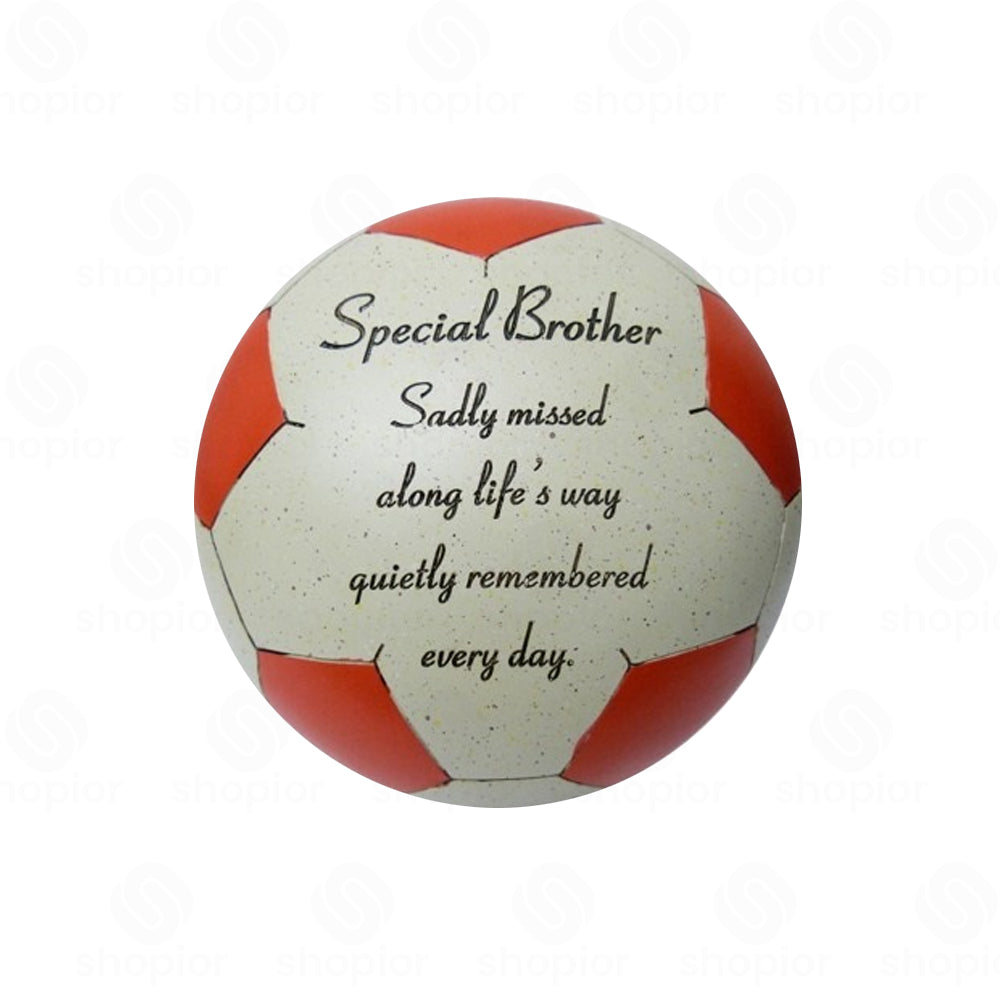 3D Football Memorial Plaque | Weatherproof Graveside Cemetery Ornament