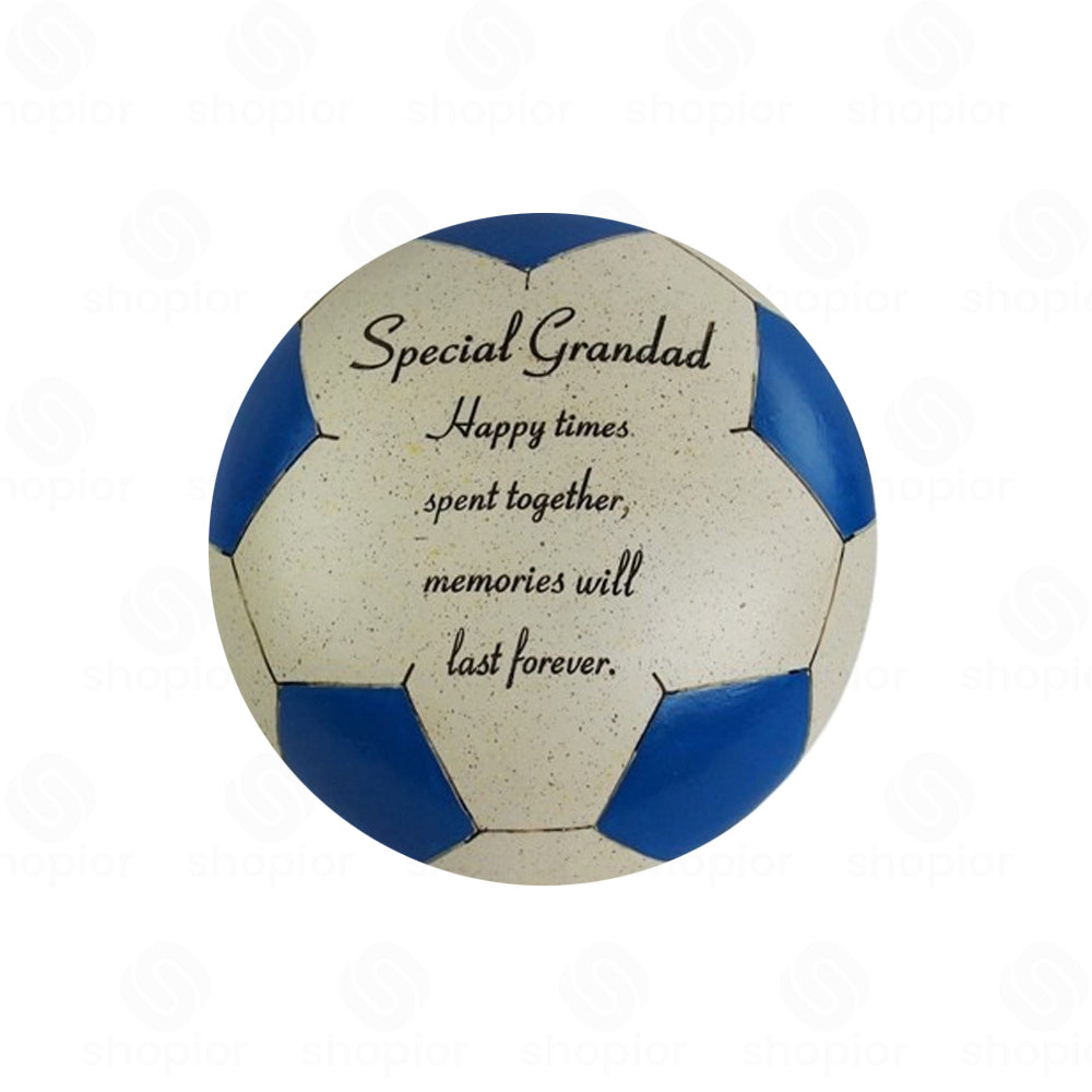 3D Football Memorial Plaque | Weatherproof Graveside Cemetery Ornament