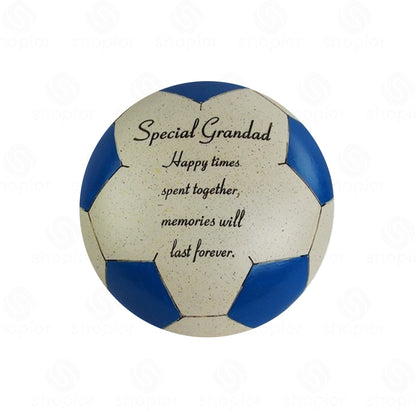 3D Football Memorial Plaque | Weatherproof Graveside Cemetery Ornament