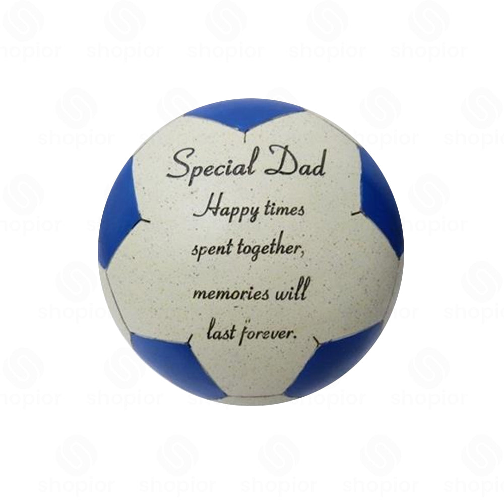 3D Football Memorial Plaque | Weatherproof Graveside Cemetery Ornament
