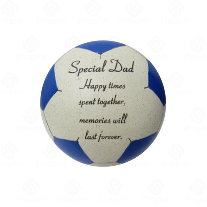 3D Football Memorial Plaque | Weatherproof Graveside Cemetery Ornament